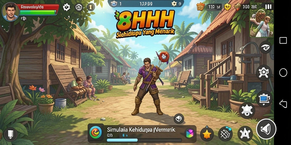 Tampilan gameplay seru di dalam game Simulation 8HHH.
