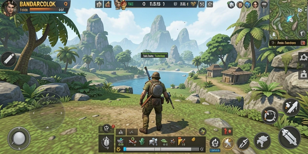 Gameplay menarik BANDARCOLOK dengan lanskap dunia terbuka.