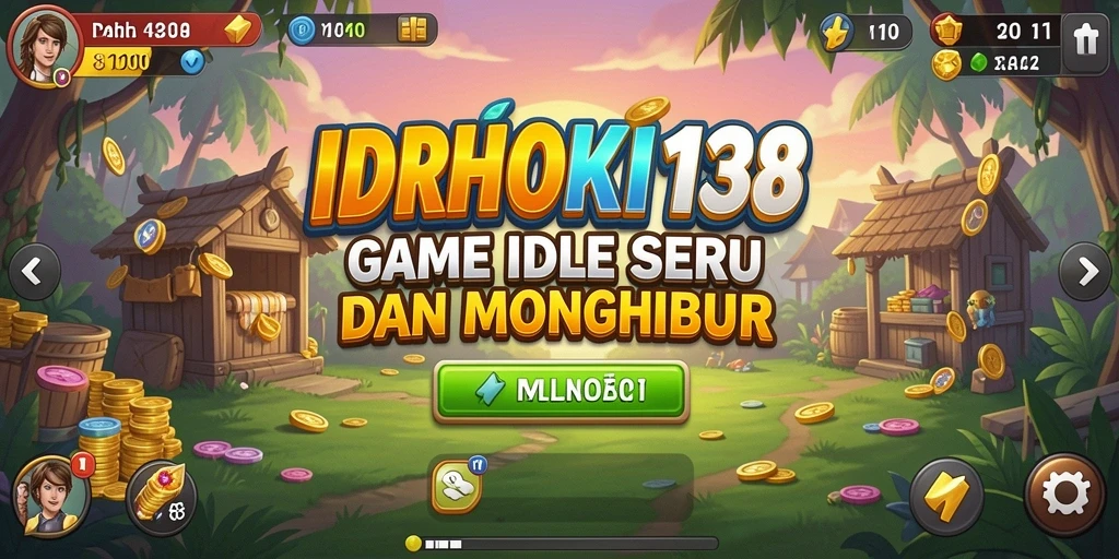 Screenshot gameplay IDRHOKI138 menampilkan karakter yang beraktivitas dalam dunia permainan Idle.