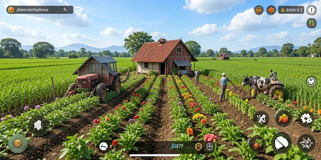 Gameplay menarik dalam JOS77 tentang bertani dan berkebun.