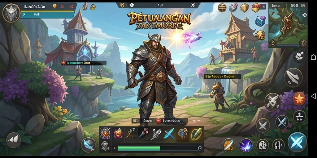 Tampilan gameplay utama JUARAGO yang memukau dalam dunia MMORPG.