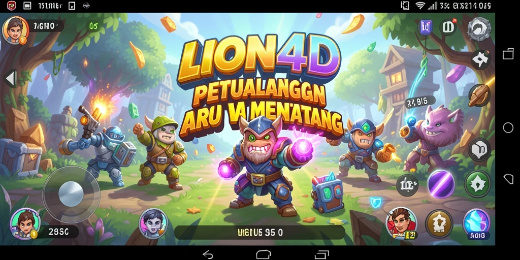 Tampilan gameplay seru dari LION4D dengan aksi cepat dan tantangan seru.