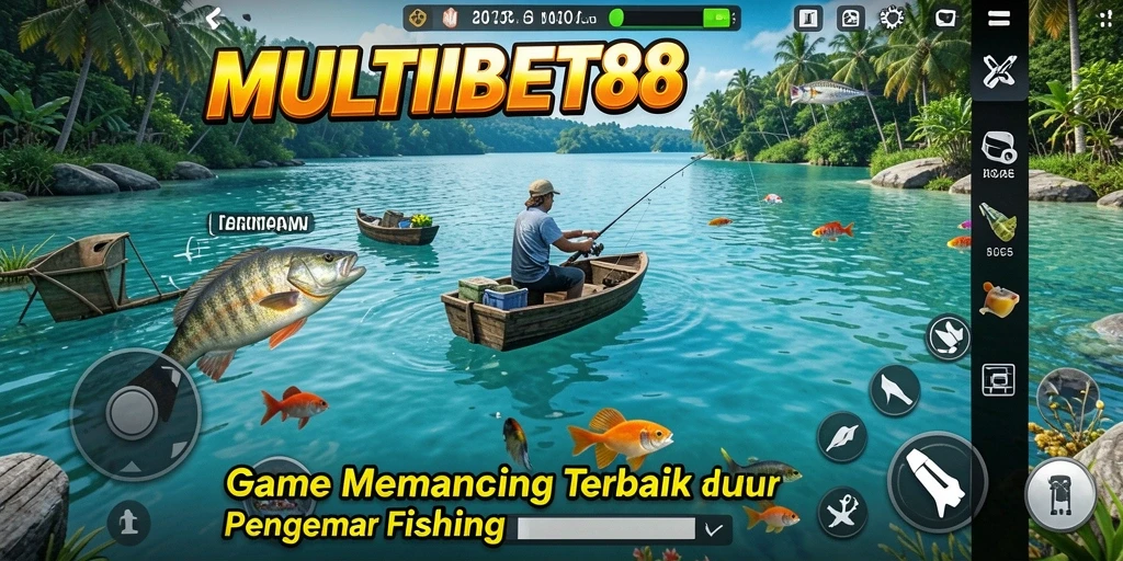 Tampilan gameplay seru MULTIBET88 yang menampilkan aksi memancing.