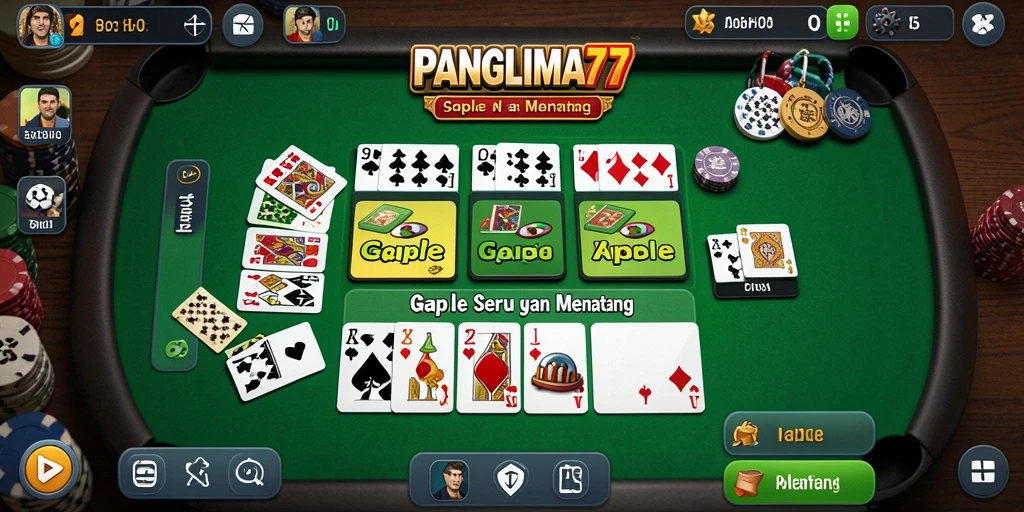 Gameplay seru Gaple yang menarik di PANGLIMA77.