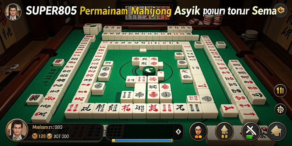 Tampilan utama dari gameplay Mahjong di SUPER805.