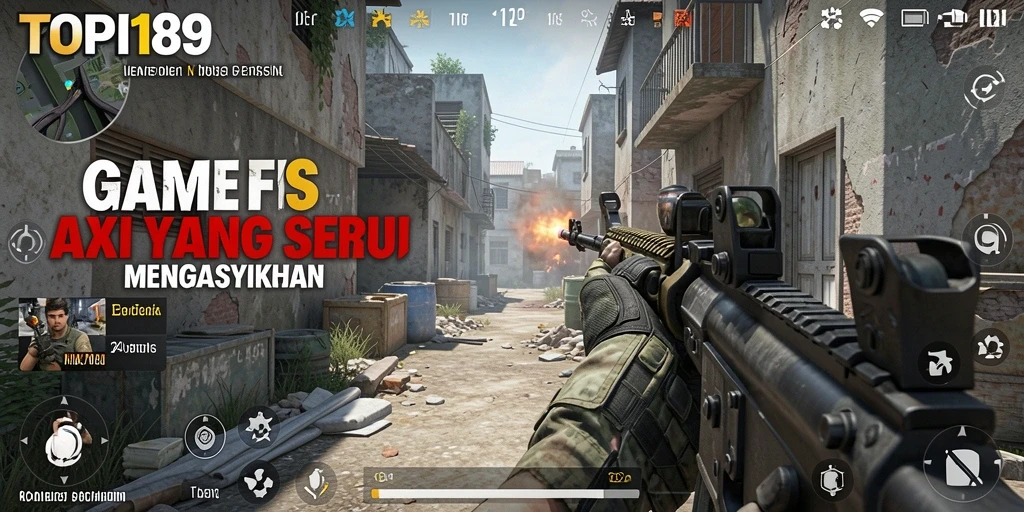 Gameplay seru dari TOPI189 dengan aksi tembak-menembak yang intens.